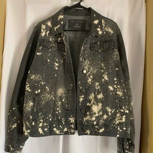 The Limited | Denim Jacket | Paint Splatter Grey XL